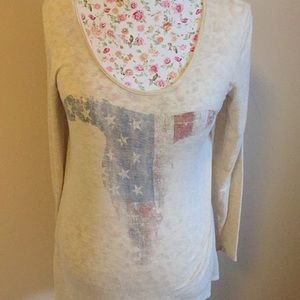 Texas longhorn tunic - tan -L